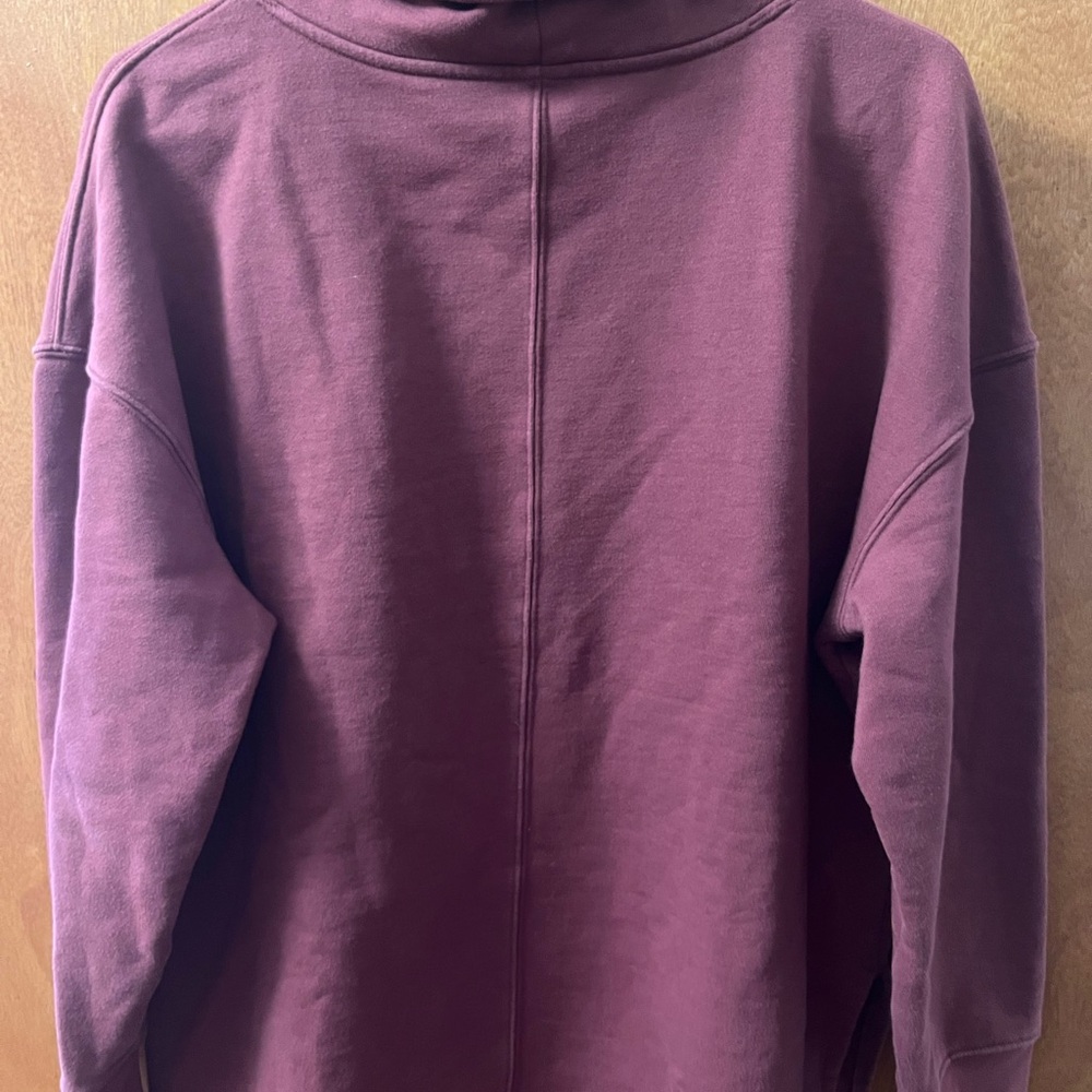 Women's Burgundy Turtleneck Sweater - Picture 2 of 7